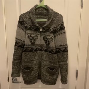 TNA Sea to Sky Cowichan Boyfriend Fit Lambswool Cardigan